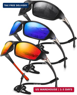 3 Pack Polarized Sports Sunglasses for Men, Mens Sunglasses Wrap Around UV Prote