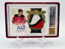 2019-20 Jack Hughes The Cup Limited Logos GAME USED RPA /50! BGS 9/10 - Pop 3
