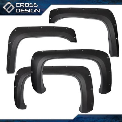 Fender Flares Fit For Chevy 2007-2013 Silverado 1500 2500HD Pocket Rivet Bolt-On