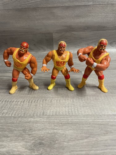 Hulk Hogan Hasbro Wrestling Figure Lot Bundle x3 F...