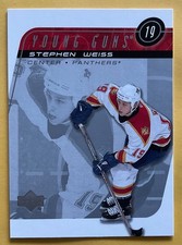 2002-03 STEPHEN WEISS UPPER DECK YOUNG GUNS ROOKIE CARD #205 FLORIDA PANTHERS. rookie card picture