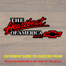 Vinyl Decal Sticker Fits Chevrolet Nova Heartbeat Of America Graphics Vinyl Decal Sticker Fits Chevrolet Nova Heartbeat Of America Graphics