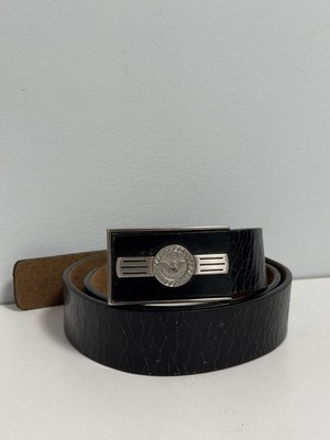 Armani Vinatge Leather Belt Black Y2K Style