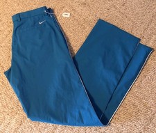Nike Water Repellent Golf Pants Bright Blue 34 M UnHemmed New With Tags 3310
