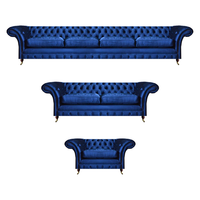 Modern Einrichtung SitzmöBel Komplett Sofagarnitur 3Tlg Luxus Chesterfield