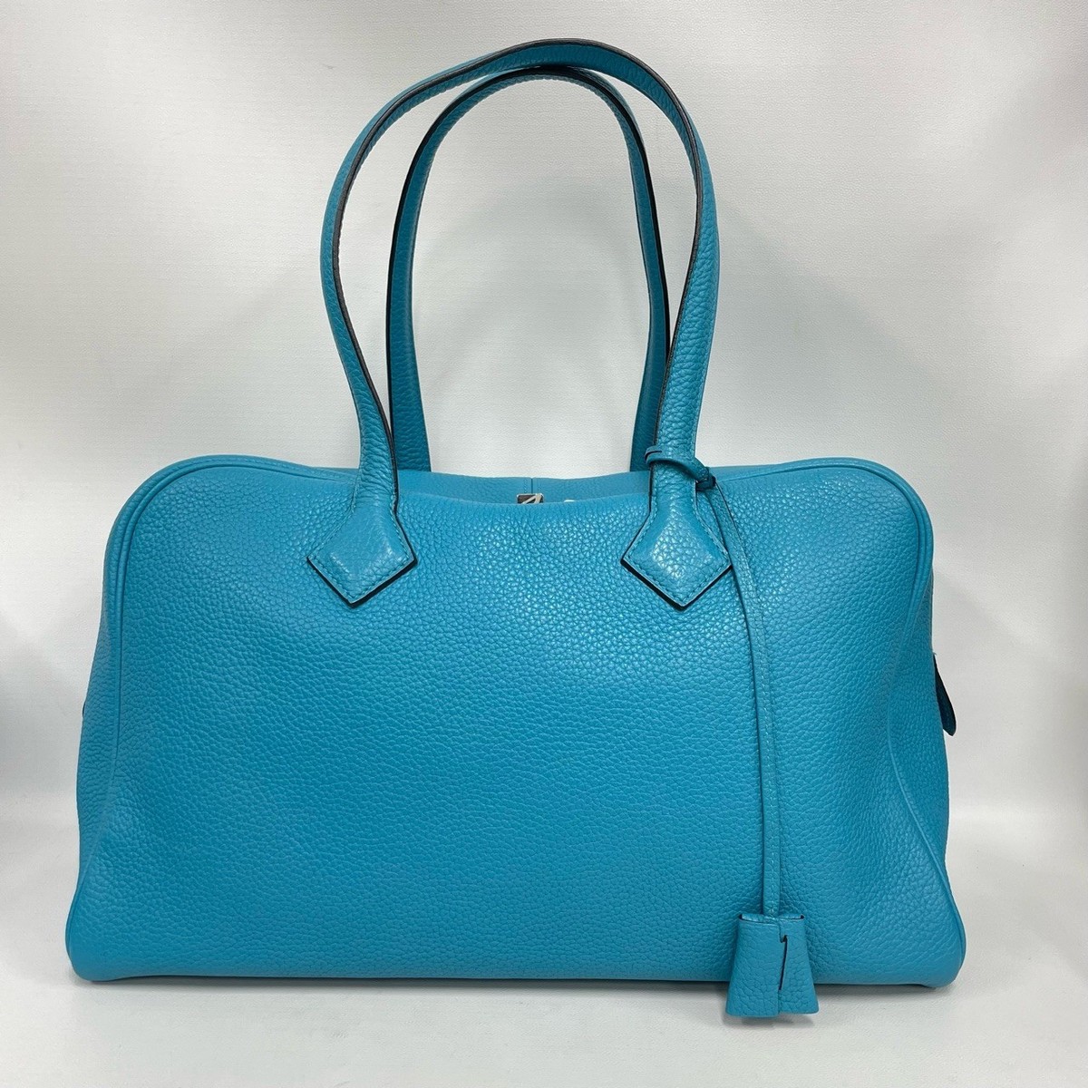 Hermes Victoria 35 Bag Denim Blue Shoulder Bag Womens | eBay