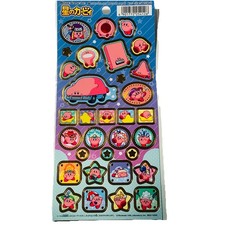 Kirby Gold Foil Stickers Shiny Kawaii Sheet - Japan Exclusive Daiso -blue