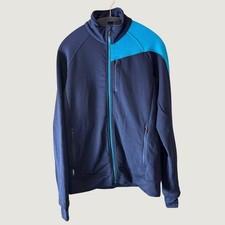 Icebreaker Merino Wool Full Zip Jacket Thumbholes Womens M Granola Gorpcore