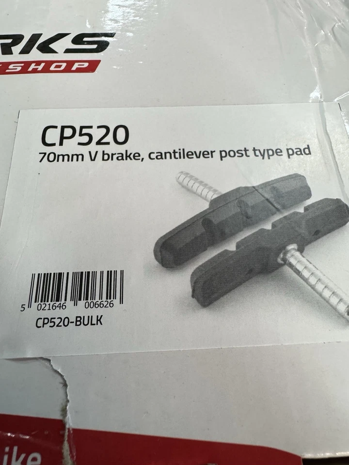 Clarks CP520 70mm V-Type & Cantilever Brake Block Post Type Bulk Box of 50 - Image 2 of 3