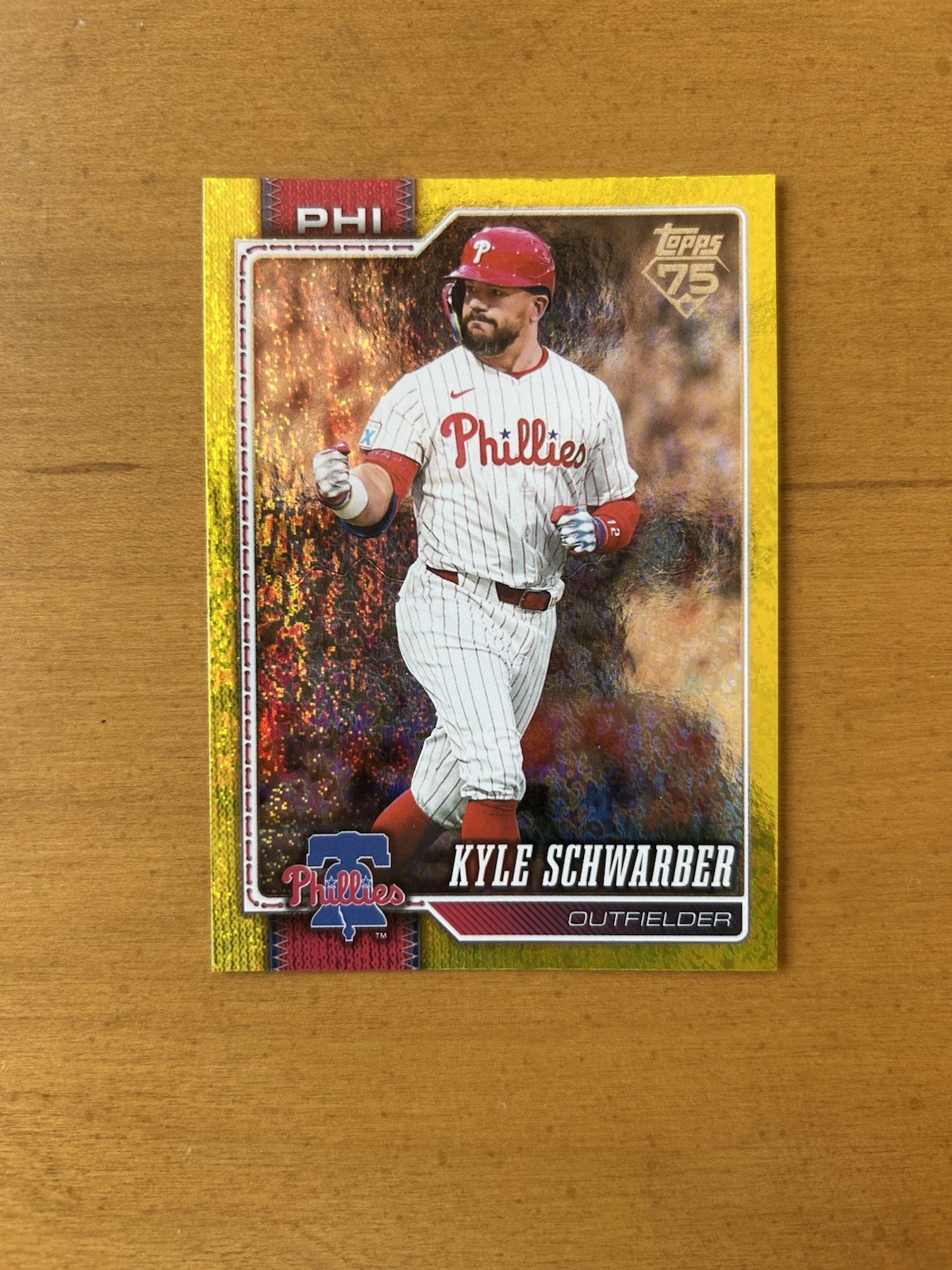 Kyle Schwarber 2026 Topps Series 2 Gold Sandglitter /399 #650 Phillies