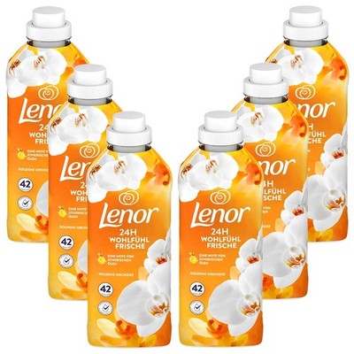 Lenor Weichspüler Goldene Orchidee 6x 882ml 42 WL lange angenehme Frische