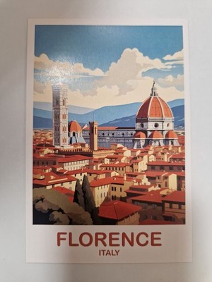 93. Souvenir Postkarten 10X15cm Firenze Italien Postcard Florence Italy Dekorati