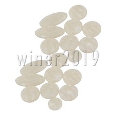 2 Sets Round and Oval Shape Plastic Sax Key Buttons for Tenor Saxophone