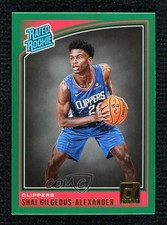 2018 Panini Donruss Rated Rookies Green Flood Shai Gilgeous-Alexander #162 0uw4