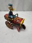 ~OLD~ MARX TIN LITHO MICKEY MOUSE / DONALD DUCK BOBBLE HEAD WIND UP CAR (NR)