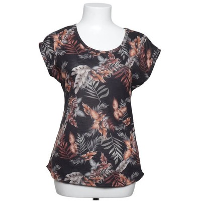 Cloud 5ive, Top, Größe: M, Schwarz/Mehrfarbig, Polyester, Blumen, Damen #93e