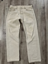 Vintage 1996 Jeans Levi  s 501 Button Fly Cream White Made In USA 32x28