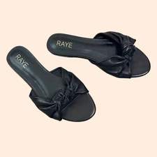 RAYE Black Buffy Sandals