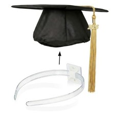Graduation Cap Headband Insert, Grad Caps Headband Insert Clear 1 Pack