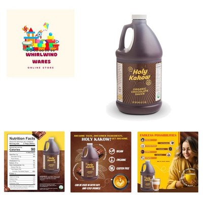 Organic Chocolate Syrup - Organic Chocolate Sauce, Organic, Add to Mochas, Wa...