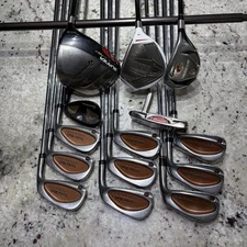 TaylorMade Burner Driver Wood Hybrid Irons R Flex Putter Complete Golf Club Set