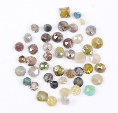 5.00Ct Natural Round Rose Cut Diamond Mixed Colour Loose Diamond Use For Jewelry
