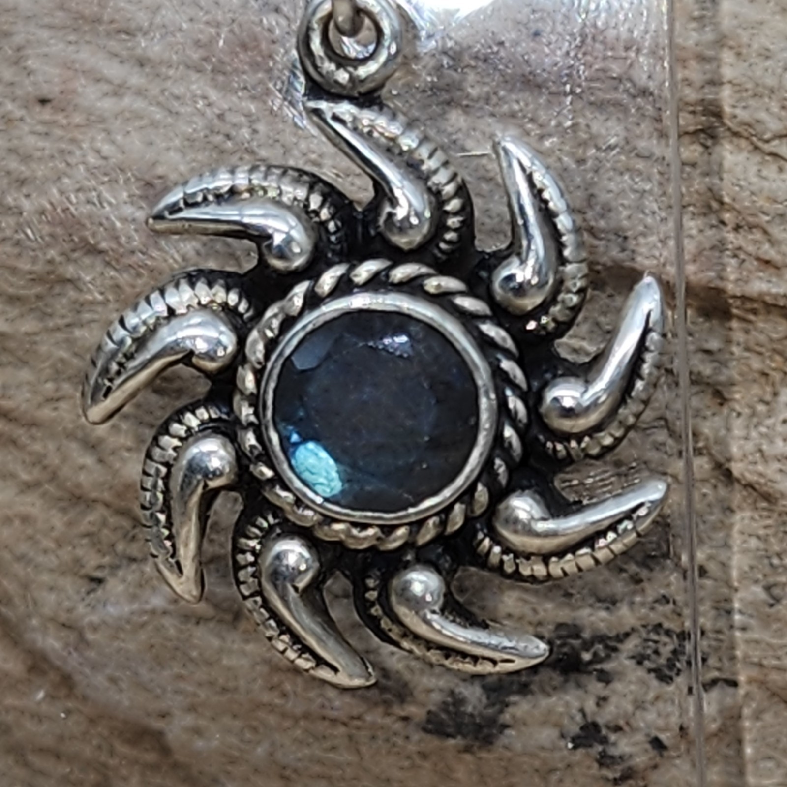 Blue Fire Labradorite Solid 925 Sterling Silver S… - image 6