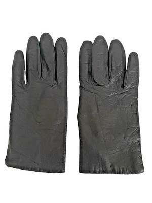 VTG Italy Expressly for Alexander's Women's Black Leather Lined Gloves XS / S ??