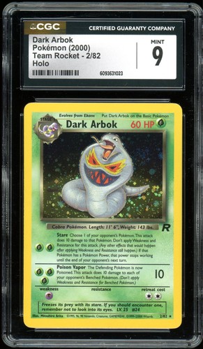 Dark Arbok (Unlimited) graded CGC 9 for sale on eBay