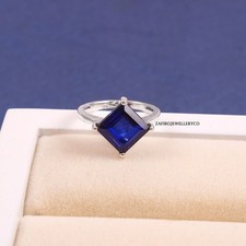 Blue Sapphire Ring, Birthstone Ring, Stunning Ring, Lab Created Sapphire