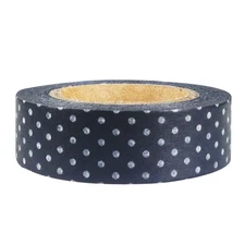 Dotted Japanese Washi Masking Tape - Black Dots