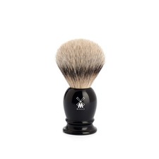 M HLE CLASSIC Silvertip Badger Luxury Natural Shaving Brush Small Black