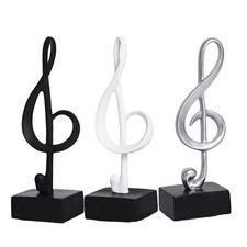 Estatuilla nota musical creativa estatua símbolo musical obra de arte para gabinete de TV