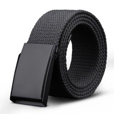 Canvas Belt Automatic Buckle 3.8cm Plus Size Unisex Jeans Waist Long Belts