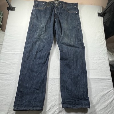 Vintage Y2K Roca Wear Selvedge Denim Jeans Embroidered Distressed Streetwear 40