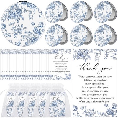 24 Sets Something Blue Before I Do Bridal Shower Favors for Guest Flower Fold...