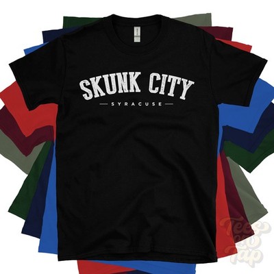 SKUNK CITY SYRACUSE T-SHIRT USA Retro College-Stil Geschenk