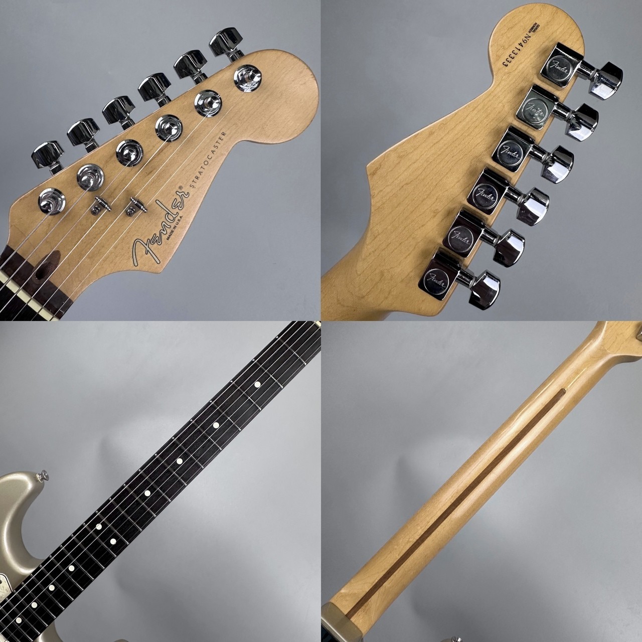 Fender American Standard Stratocaster Electric Guitar Inca Silver 1999 Tested