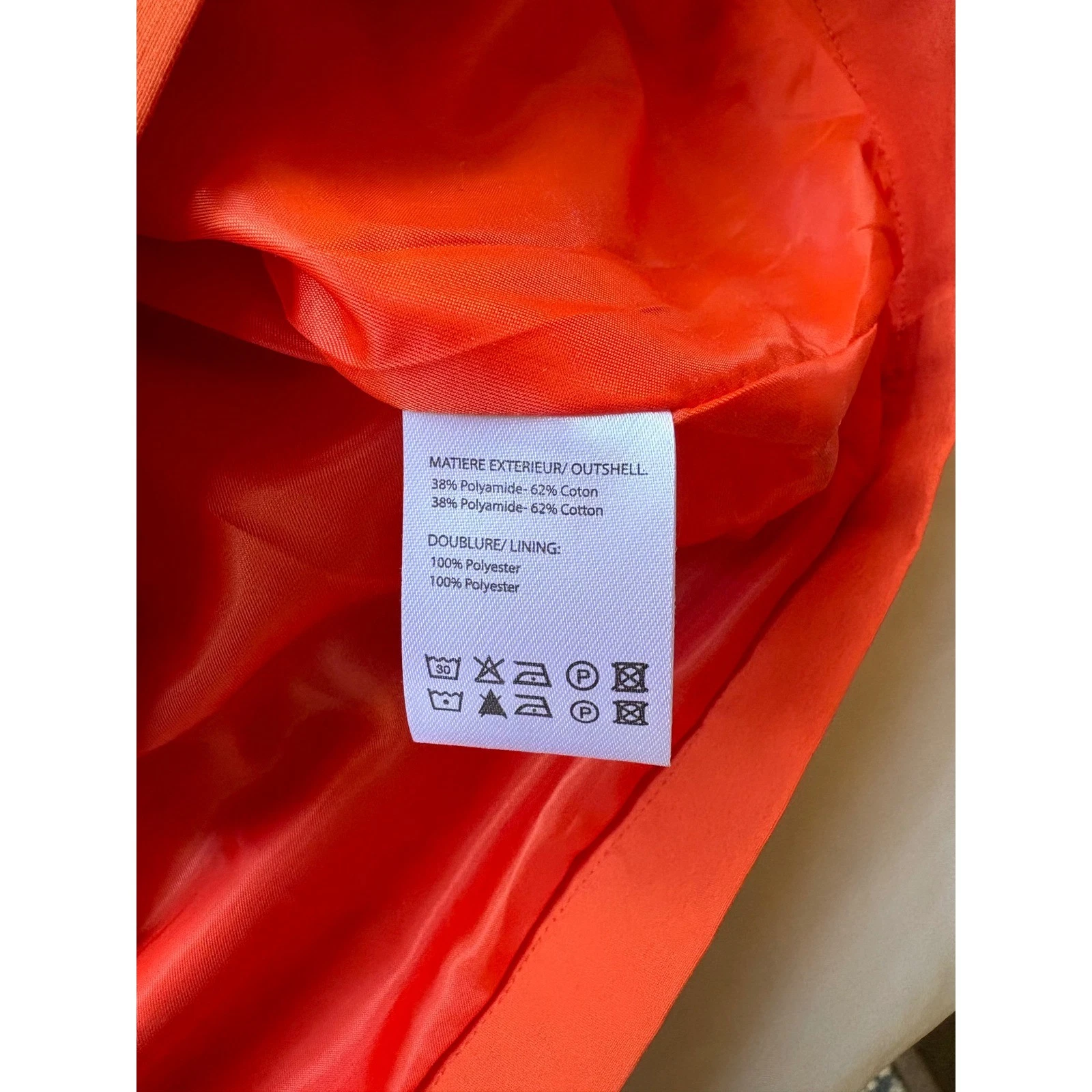 Roland Garros French Open Official Hooded Windbreaker Jacket Orange Small image 3