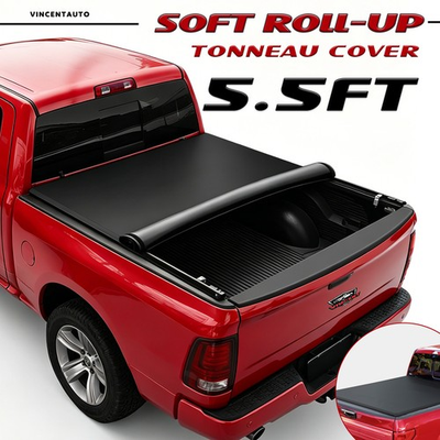 #ad Soft Roll up Tonneau Cover FOR 2017 2024 Nissan Titan 5.5FT Truck Bed BLK $131.99