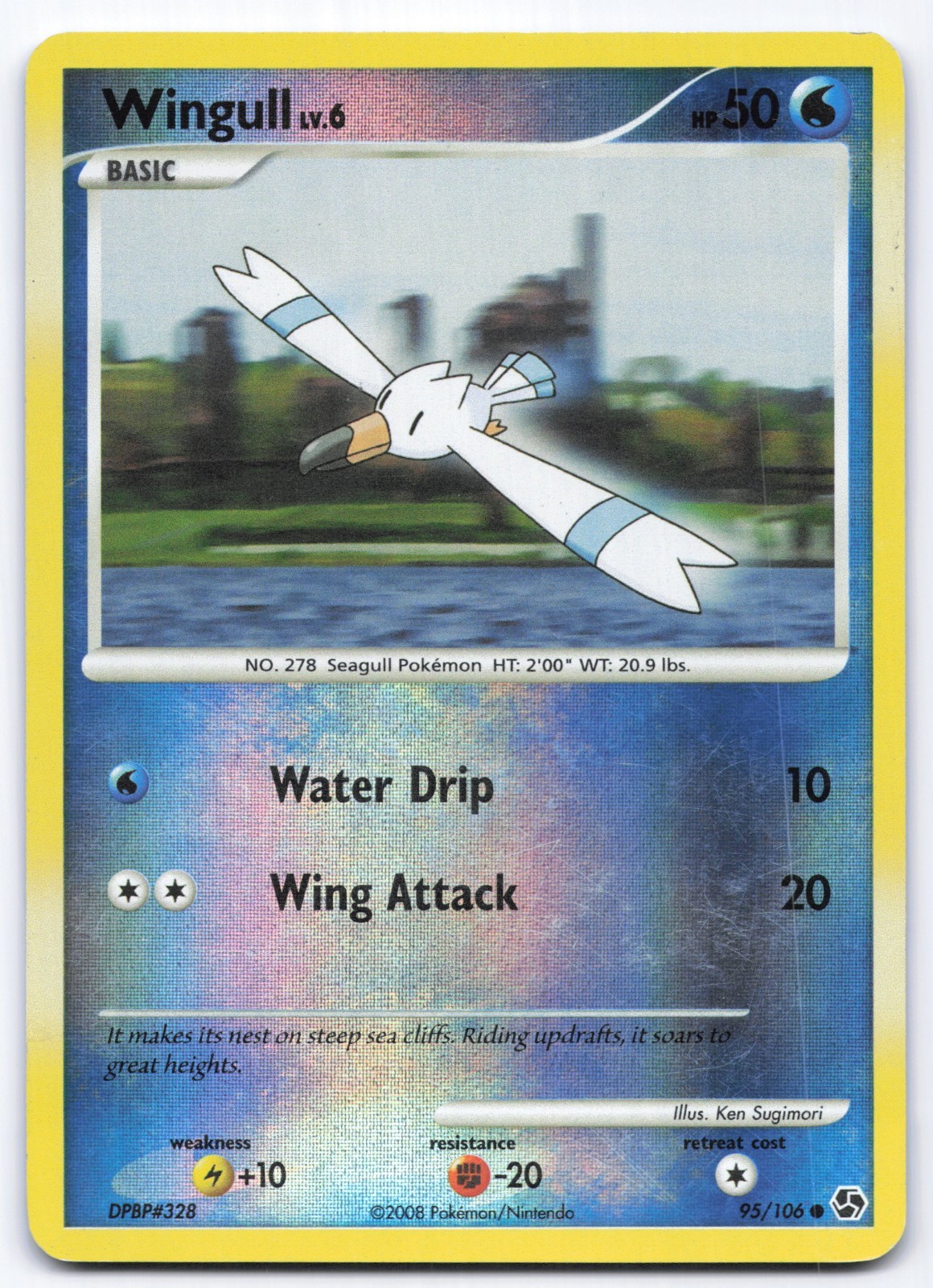 Wingull 95/106 Great Encounters Reverse Holo Pokemon Card MP