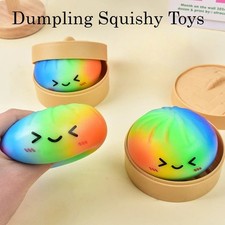 Regenboog-dumpling: zachte, kneedbare stressbal – fidget-speeltje