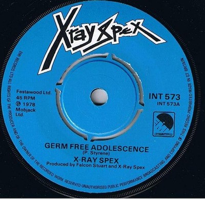 X-Ray Spex - Germ Free Adolescents 7'' Single Very Good Plus (VG+)
