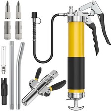 Kit de pistola de engrase con acoplador de manguera para tubo de grasa de 14 oz