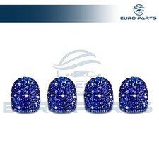 4x Navy Blue Bling Car Tire Valve Stem Cap Crystal Rhinestone Auto Tire Valve