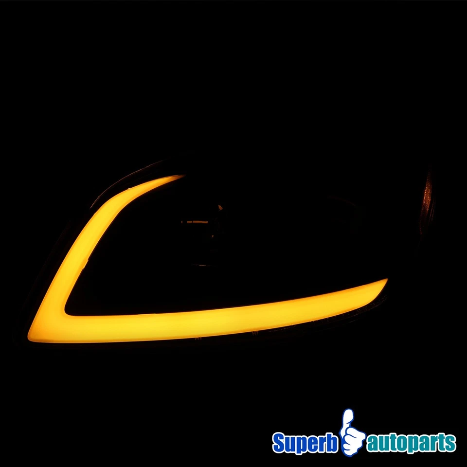 For 2005-2010 Chevy Cobalt 07-09 Pontiac G5 Black LED Tube Projector Headlights Foto 4 de 4