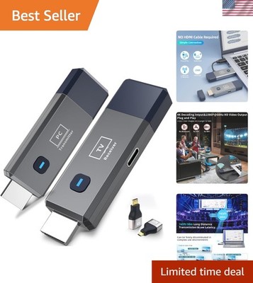 Seamless 165ft Wireless HDMI Kit - Ultra Low Latency & Wide Device Compatibility