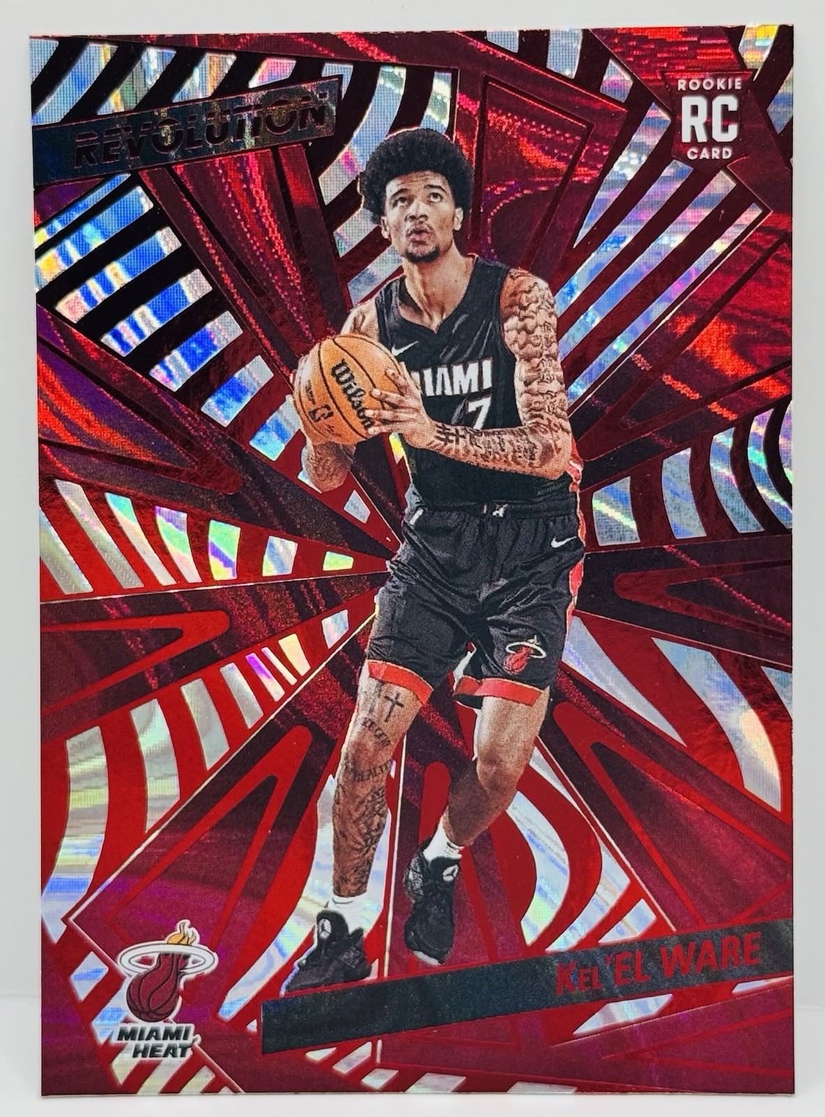 2024-25 Panini Revolution - Rookies Kel'el Ware #102 Red Swirl (RC)