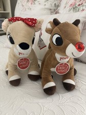 NWT Rudolph The Red-Nosed Reindeer And Clarice 10 Plush Light Up Musical
