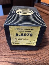 Stancor Speaker Matching Transformer A-8078 NOS